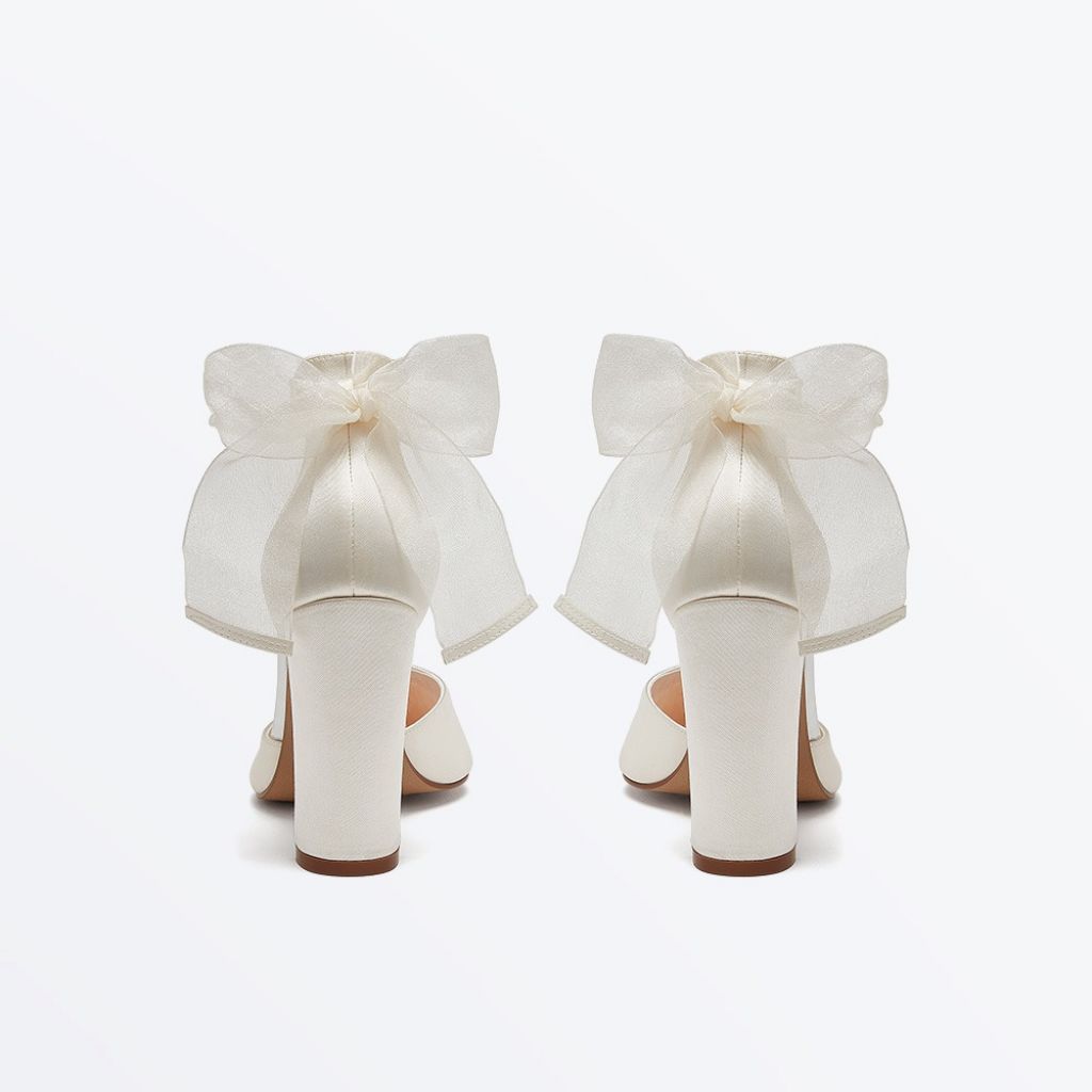 Amelie - Ivory Ankle Strap Wedding Shoes