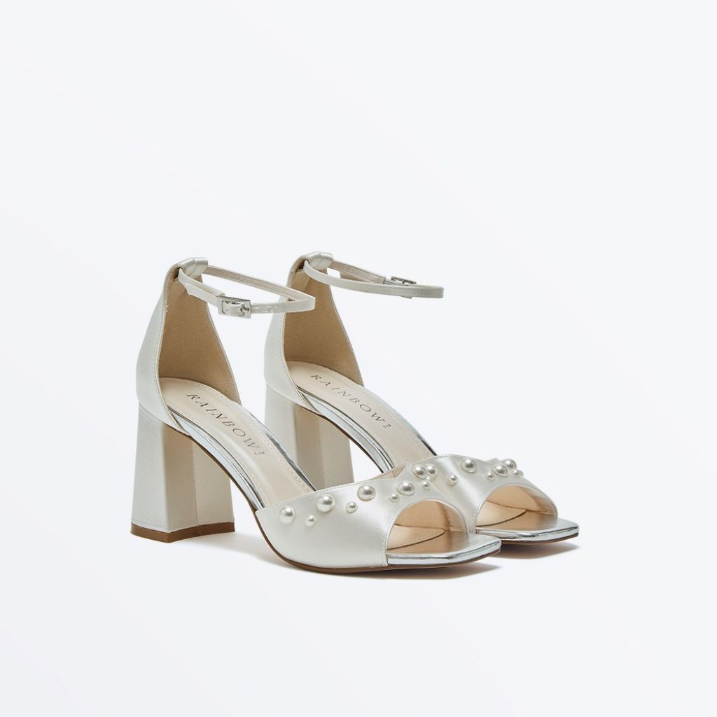 Maya Mid Sandal - Pearl Detail Bridal Sandals