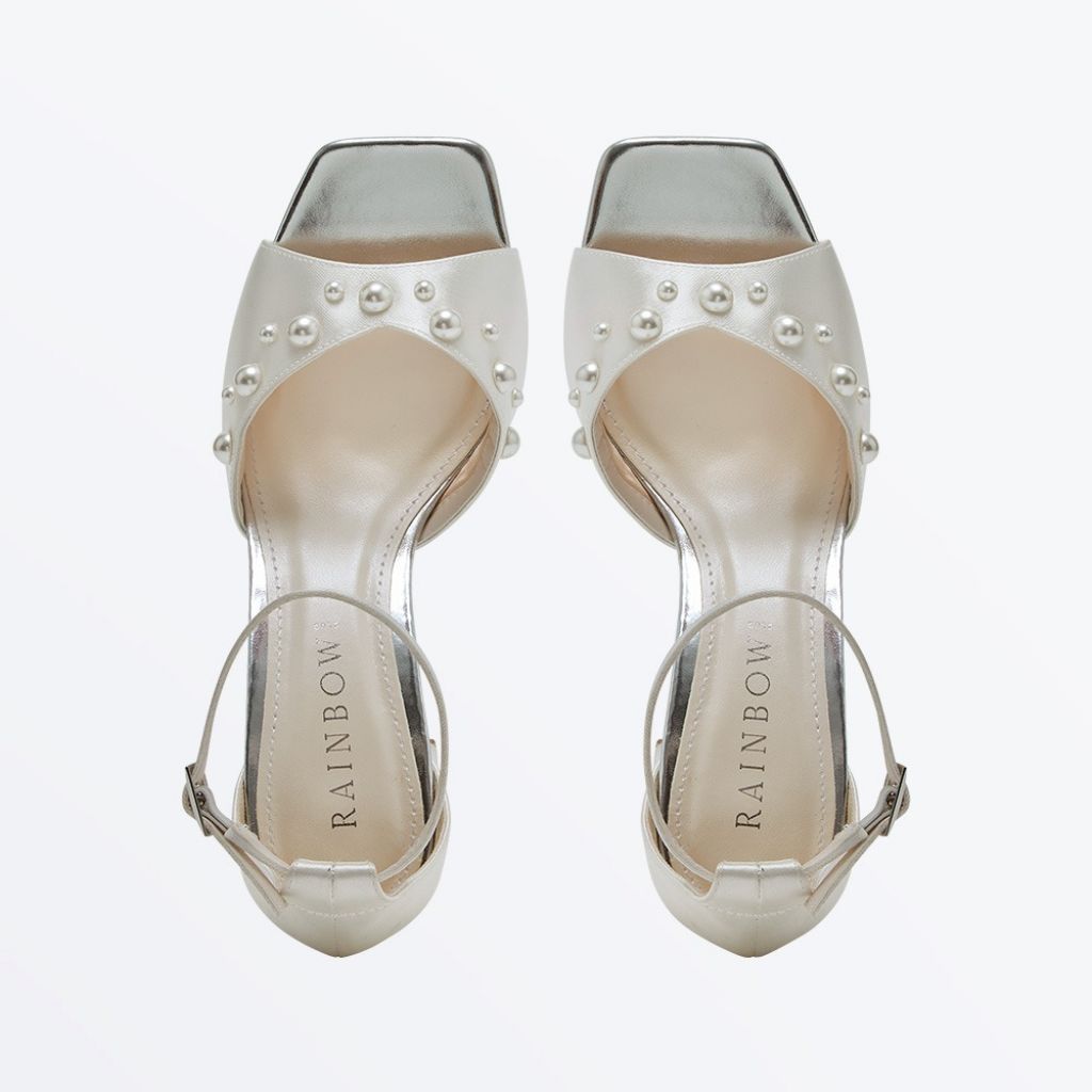 Maya Mid Sandal - Pearl Detail Bridal Sandals