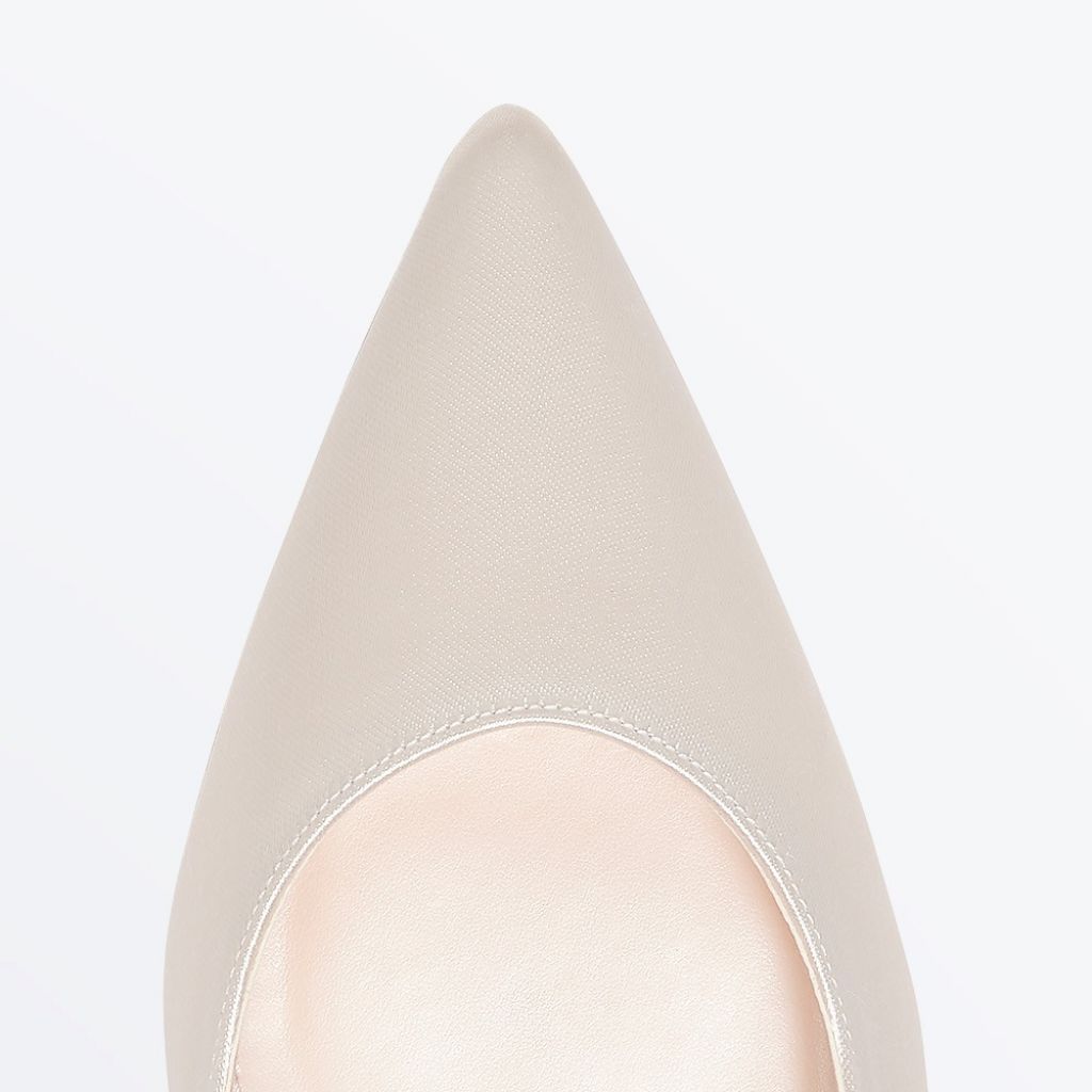 Morgan Mid WIDE - Ivory Satin Wide Fit Courts