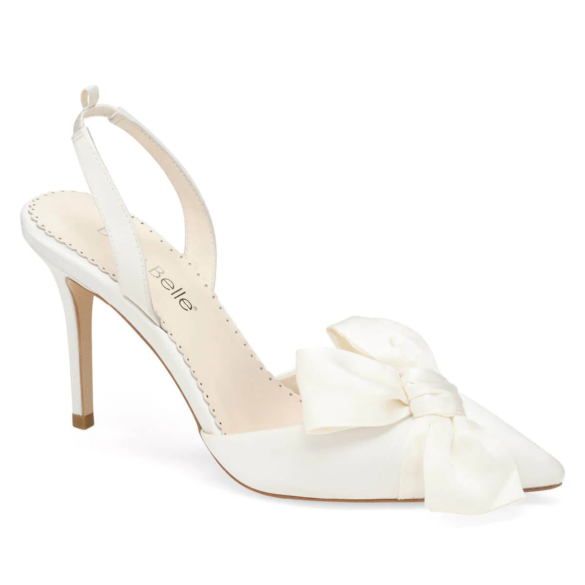 Rhodes - Bow Wedding Heels With Removable Ankle Straps