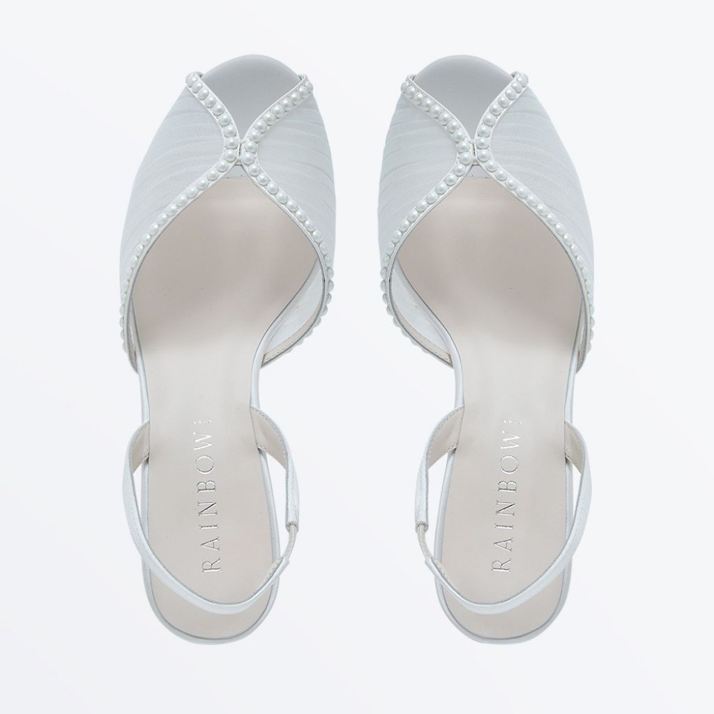 Sofia - Pearl Detail Slingback Bridal Shoe