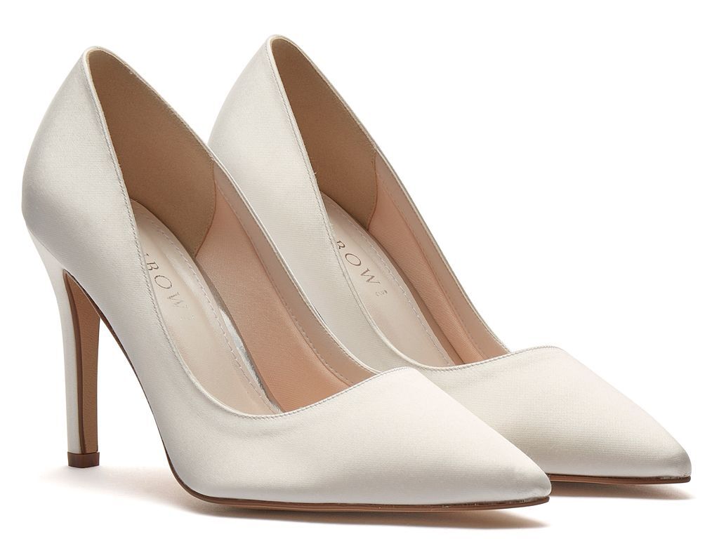 Coco - Ivory Satin Wedding Court Shoes