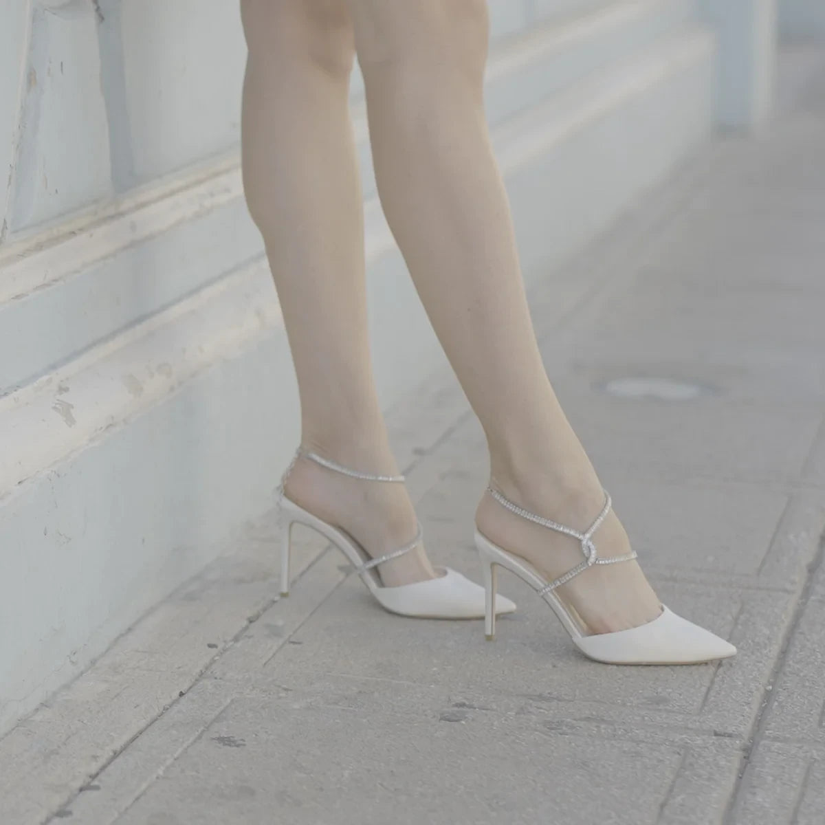 Crystal strappy heels clearance