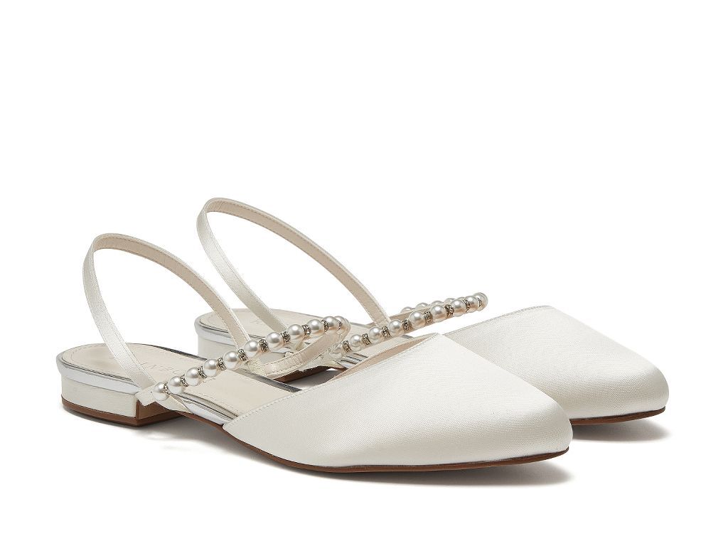 Romi - Pearl Detail Wedding Slingback