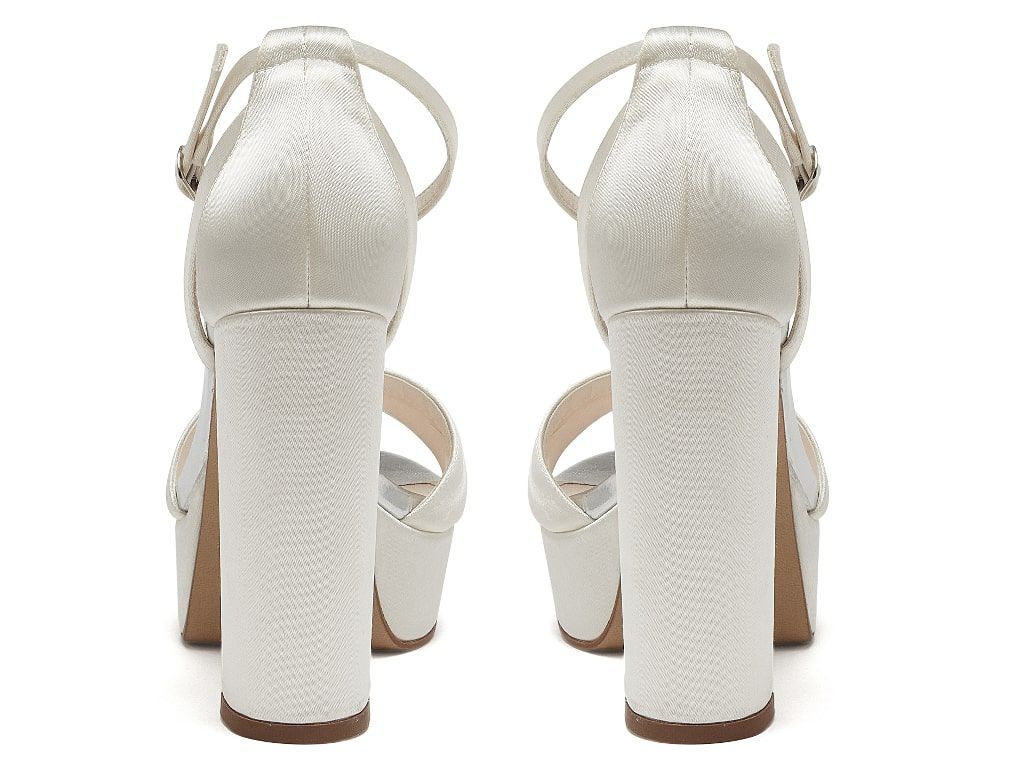 Gracie - Ivory Platform Wedding Shoes