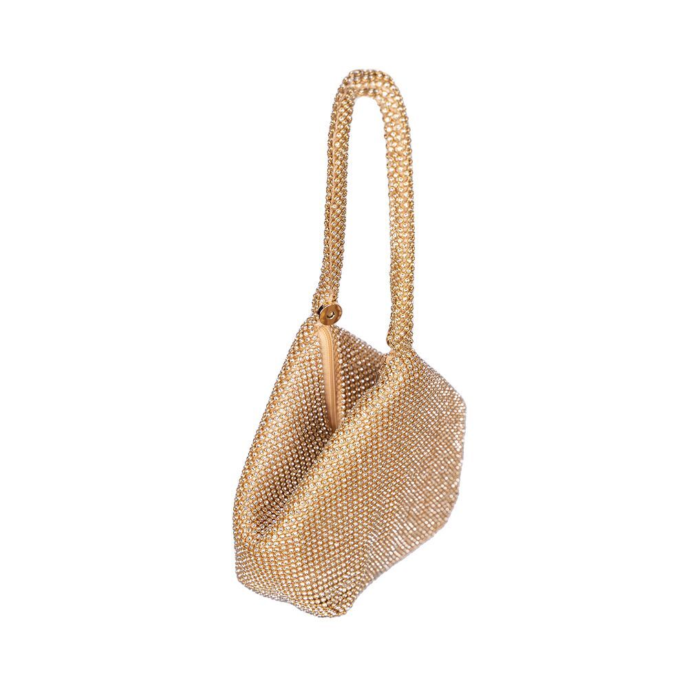 Dua - Gold Diamante Pouch Handbag