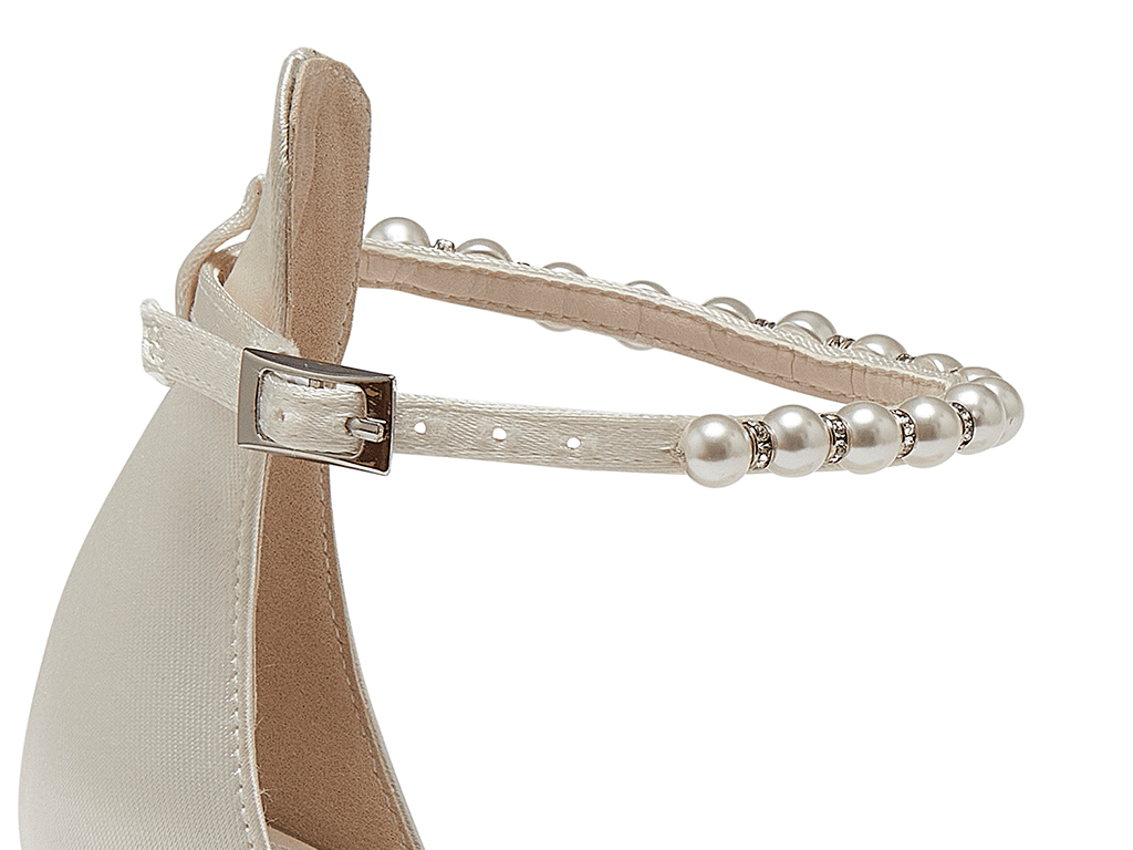 Lena Ankle Strap - Pearl Embellished