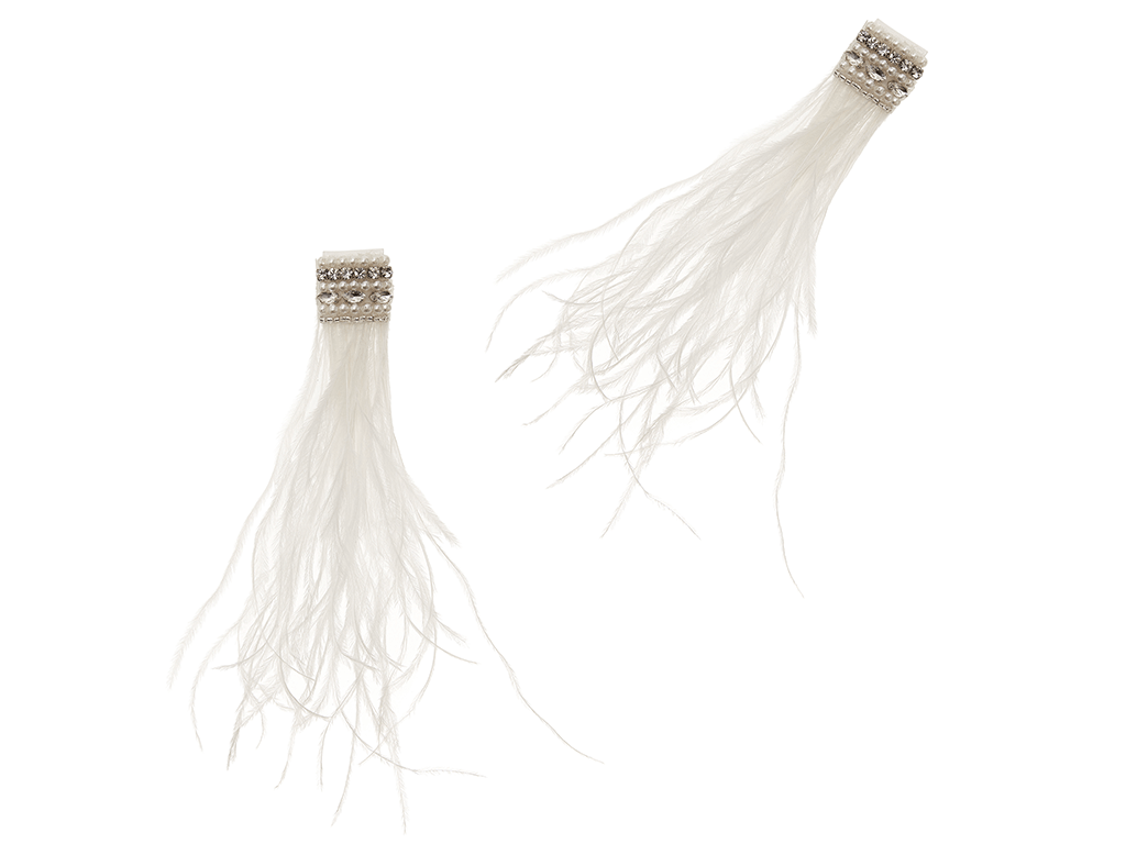 Sassi - Feathered Bridal Shoe Clip